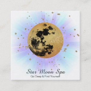 *~* Sky Cosmos Universe Stars Luna Moon Square Business Card