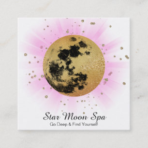 *~* Sky Cosmos Universe Stars Moon Lunar Square Business Card