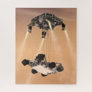 Sky Crane Maneuver During Curiosity's Mars Descent Jigsaw Puzzle