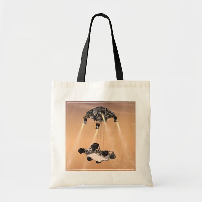 Sky Crane Manoeuvre During Curiosity's Mars Descen Tote Bag (Front)