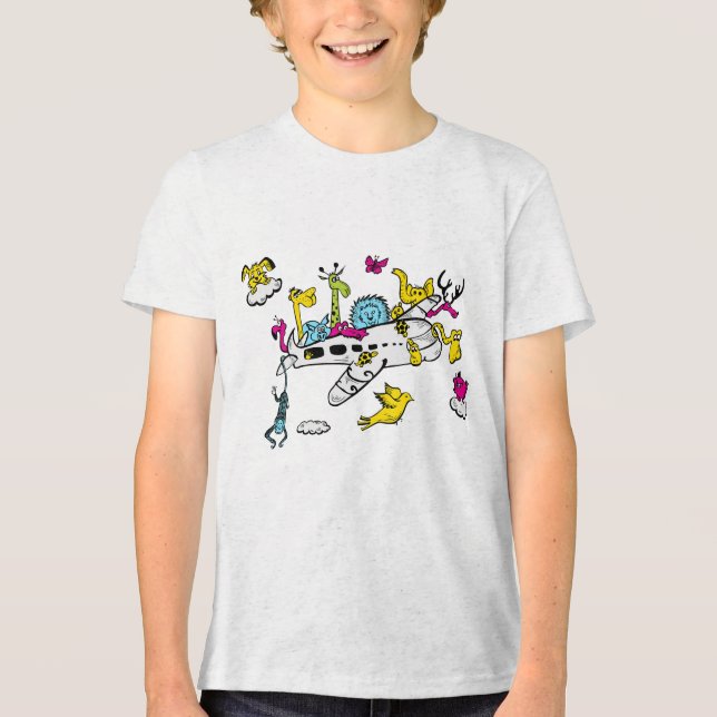 “Sky Cub Adventures Tee” ✈️🐾 Tri-Blend Shirt (Front)