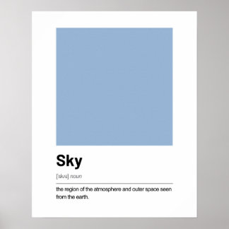 Sky Definition Poster - Modern Art Print