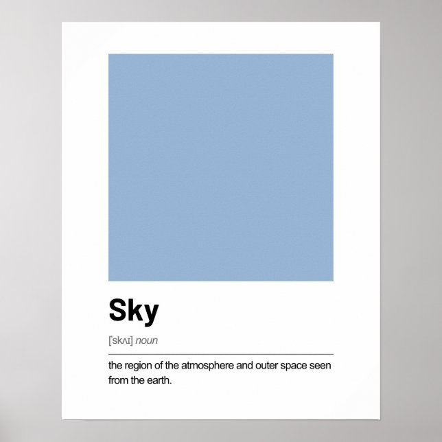 Sky Definition Poster - Modern Art Print (Front)