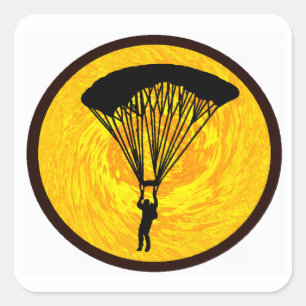 SKY DIVE SUNDRENCHED SQUARE STICKER
