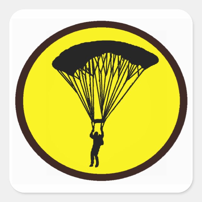 SKY DIVE TURN SQUARE STICKER (Front)