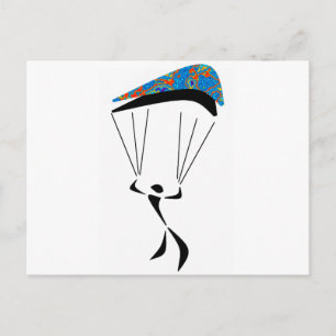 SKY DIVE ZONED POSTCARD