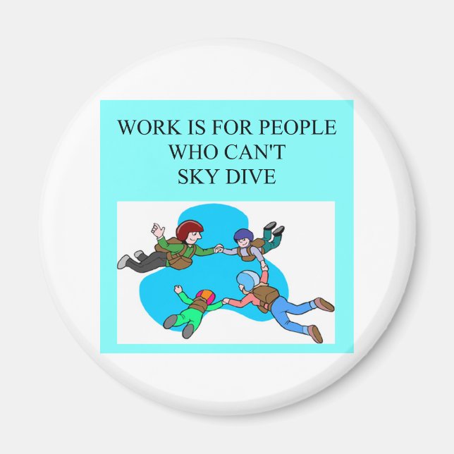 sky diver gifts magnet (Front)