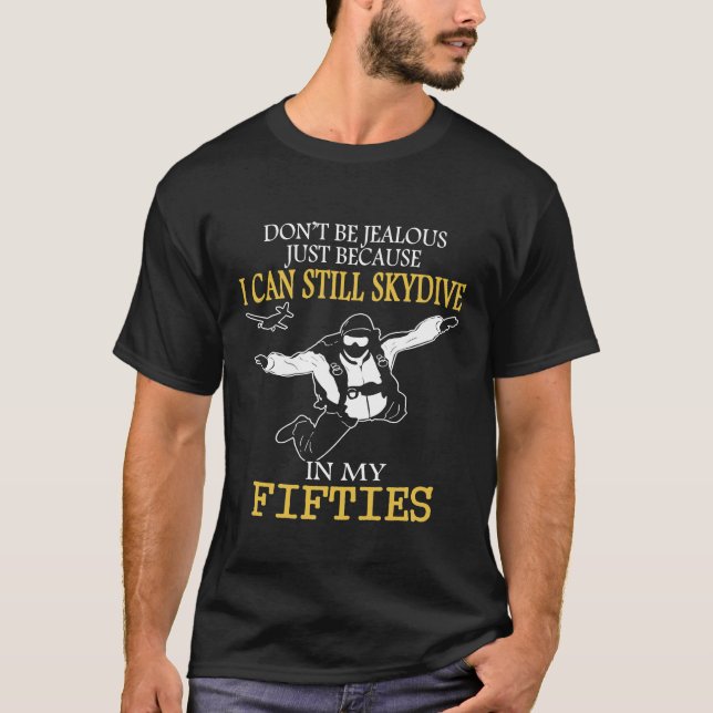 Sky Diving At Fifties T-Shirt (Front)