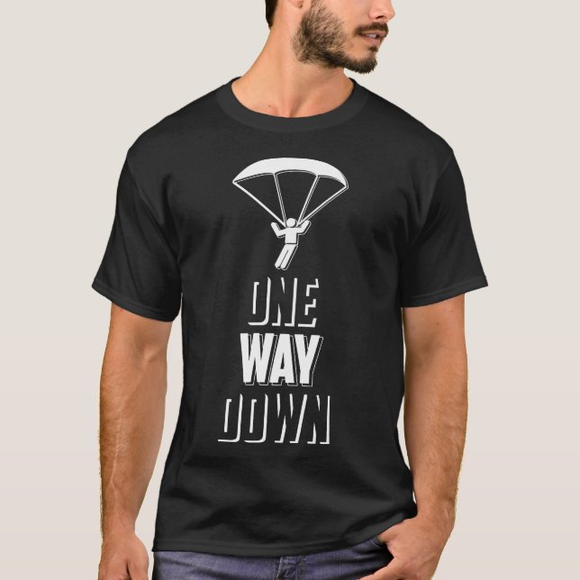 Sky Diving Base Jump Skydiving Parachute Extreme S T-Shirt (Front)