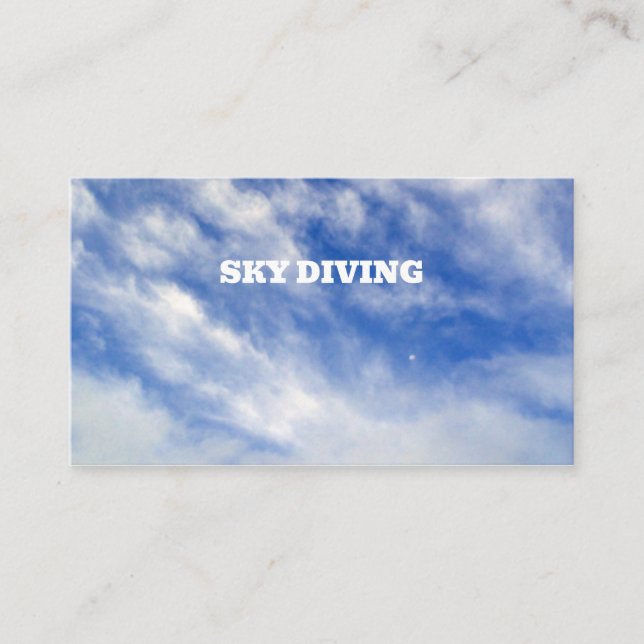 Sky Diving  business card (Front)