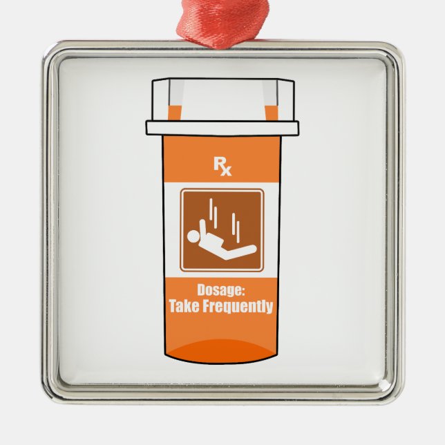 Sky Diving Is My Drug Metal Tree Decoration (Front)