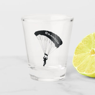Sky Diving Parachuting Design Shot Glass