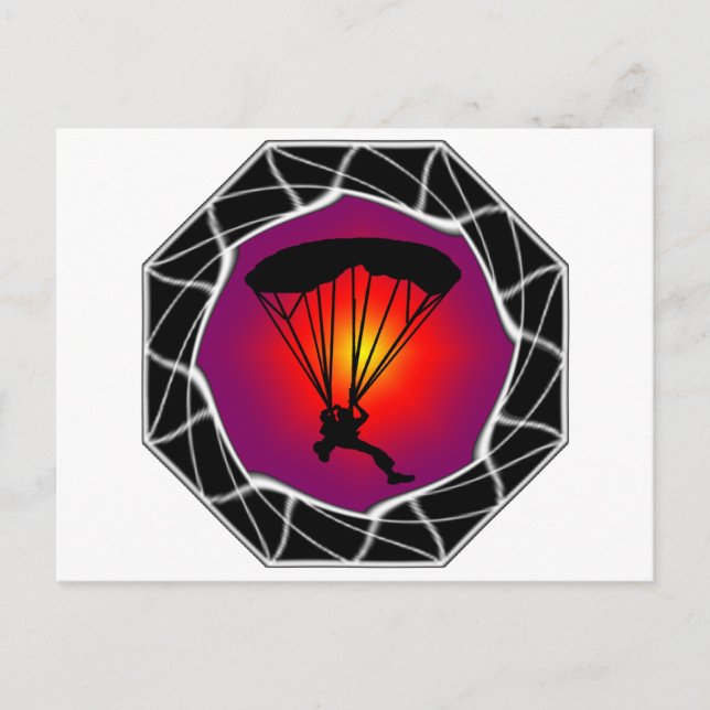 SKY DIVING READY POSTCARD (Front)