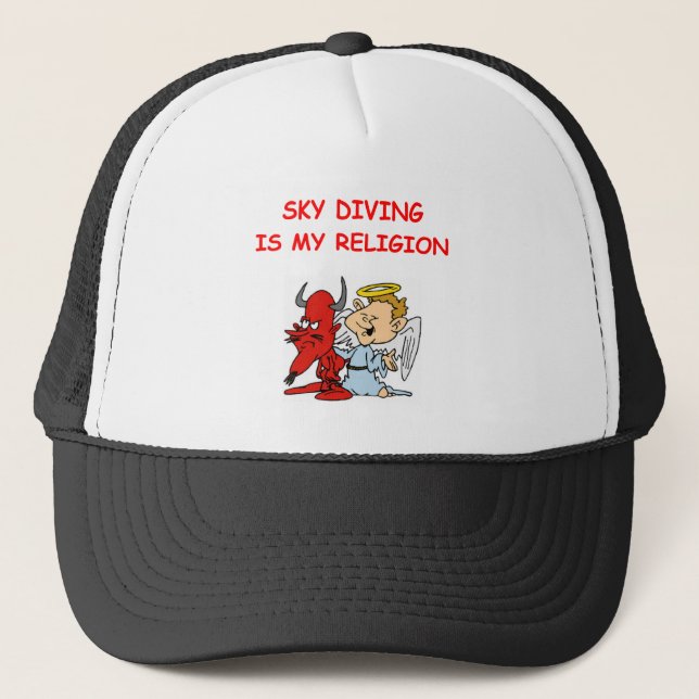 sky diving trucker hat (Front)