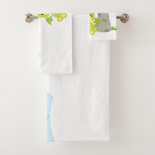 Sky Dragon Kid's Personalised Bath Towel Set