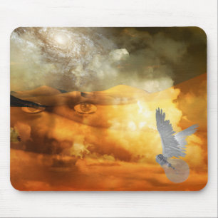 Sky face dream mouse mat