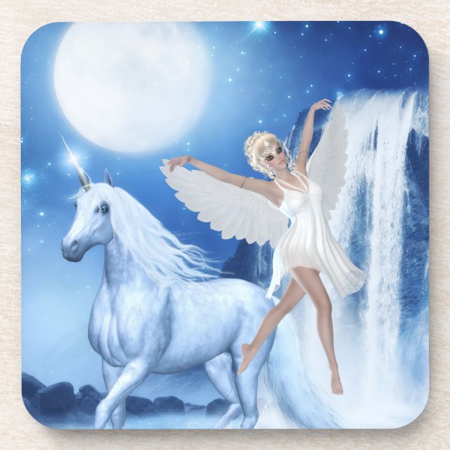 Sky Faerie Asparas and Unicorn Coaster (Front)