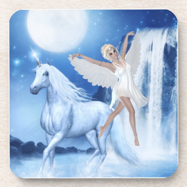 Sky Faerie Asparas and Unicorn Coaster (Front)
