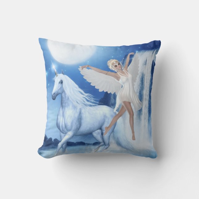 Sky Faerie Asparas and Unicorn Cushion (Front)