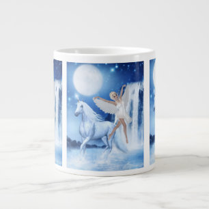 Sky Faerie Asparas and Unicorn Large Coffee Mug