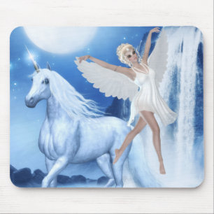 Sky Faerie Asparas and Unicorn Mouse Mat