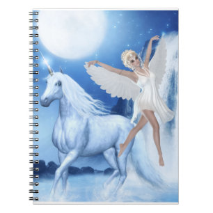 Sky Faerie Asparas and Unicorn Notebook
