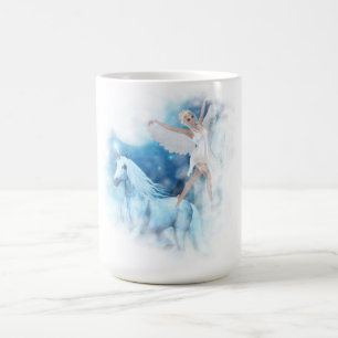 Sky Faerie Asparas and Unicorn Vignette Coffee Mug