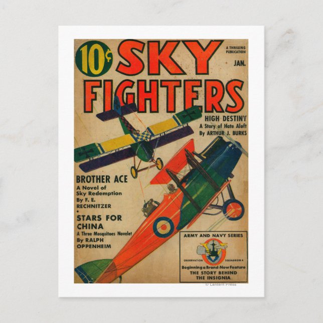 Sky Fighters Magazine Cover Postcard (Front)