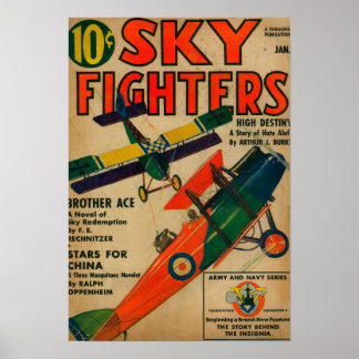 Sky Fighters Magazine Cover Poster