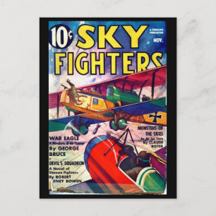 Sky Fighters - Nov 1937a_Pulp Art Postcard