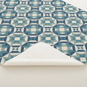 Sky full of stars - Geometric blue Sherpa Blanket