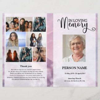 Sky Funeral Program template