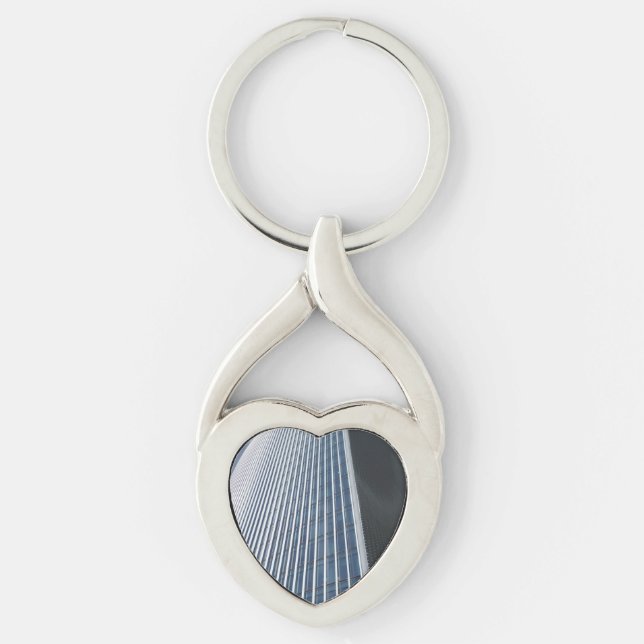 Sky Garden Front View Heart Keychain (Front)