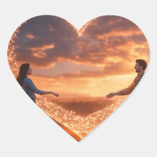 Sky heart  heart sticker