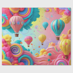 Sky High Balloon Wrapping Paper