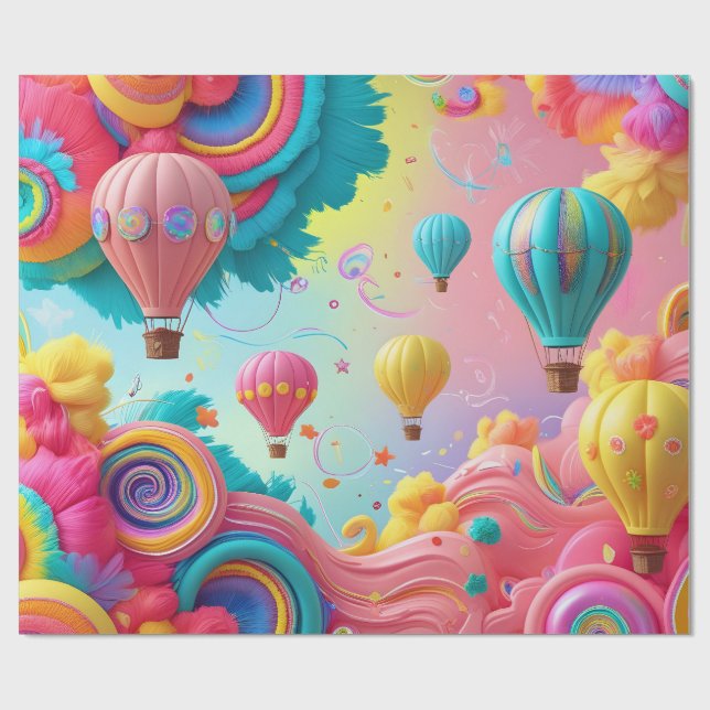 Sky High Balloon Wrapping Paper (Flat)