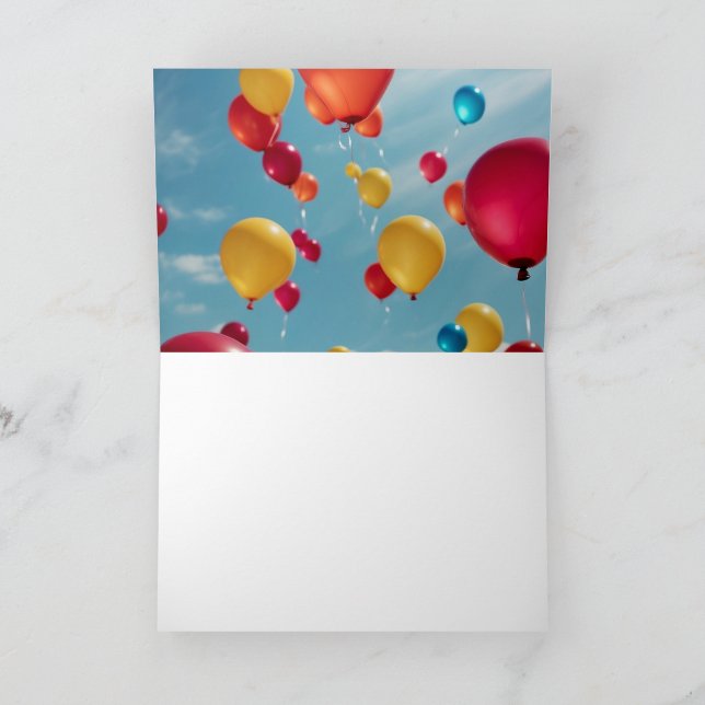 Sky High Celebrations: A Burst of Birthday Wishes Thank You Card (Inside)