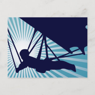 sky high hang gliding postcard