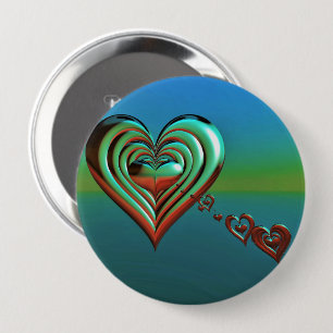 Sky High Hearts 10 Cm Round Badge