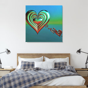 Sky High Hearts Canvas Print