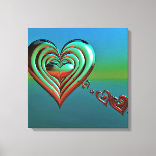 Sky High Hearts Canvas Print