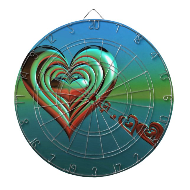 Sky High Hearts Dartboard (Front)