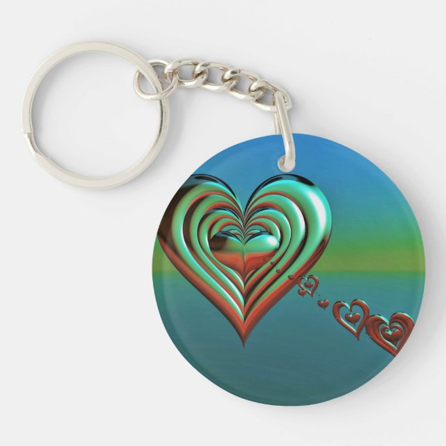 Sky High Hearts Key Ring (Front)