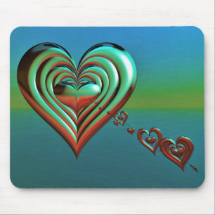 Sky High Hearts Mouse Mat