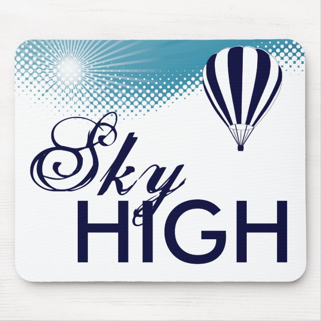 sky high hot air balloon mouse mat (Front)