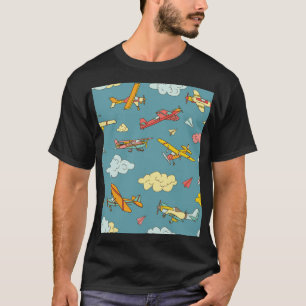 Sky High: Retro Plane Design T-Shirt