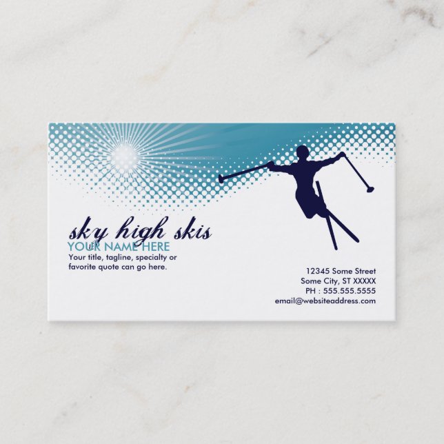 sky high skis business card (Front)