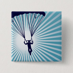 sky high skydiving 15 cm square badge