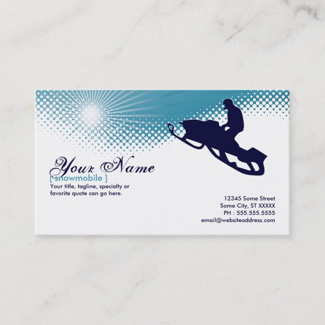 sky high snowmobile business card (Front)