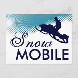 sky high snowmobile postcard
